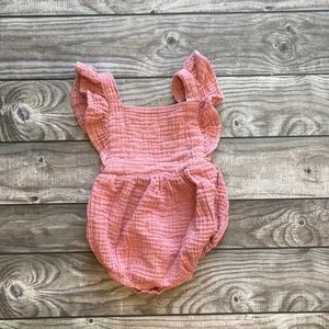 Muslin Romper Dusty Pink size 6-12m